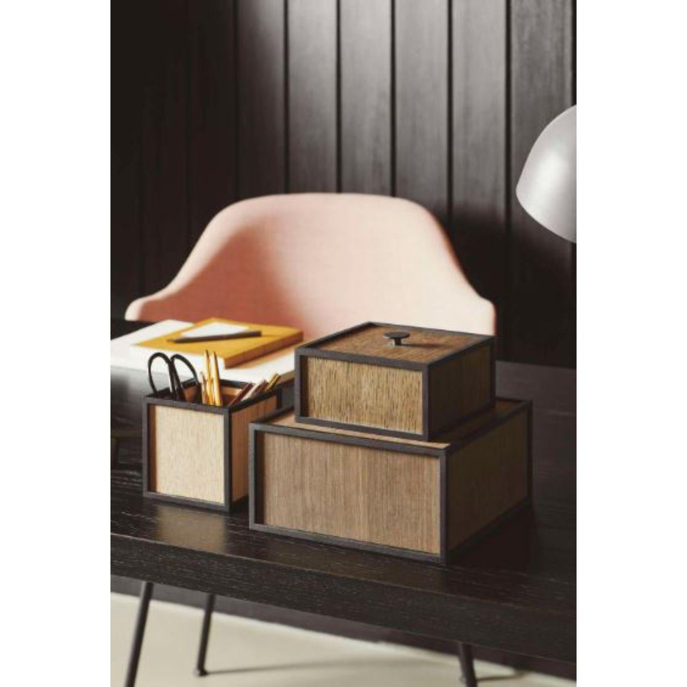 Juego de 4 cajas de 20 marcos gris oscuro by Lassen Moderno en venta