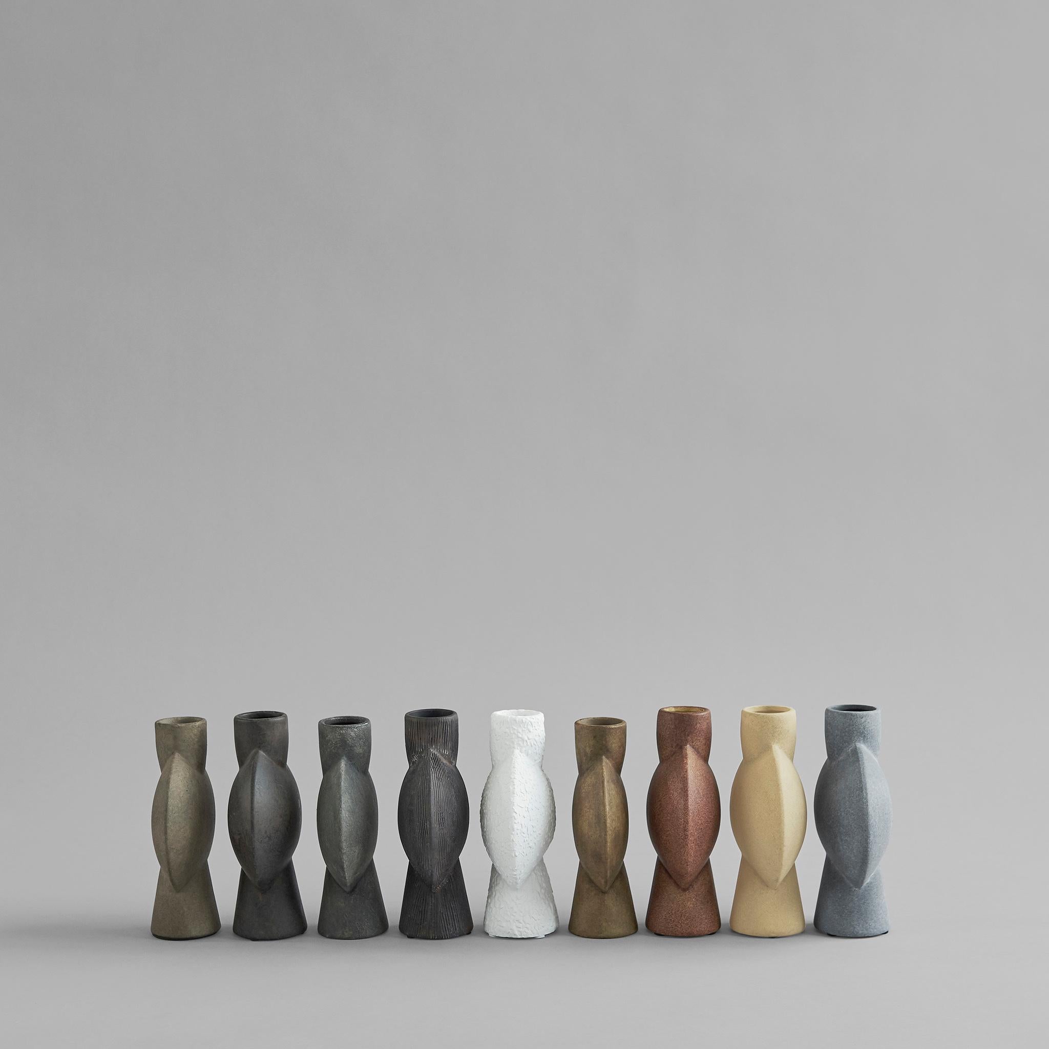 Set of 4 Dark Grey Mini Sphere Vase Bubl by 101 Copenhagen For Sale 4