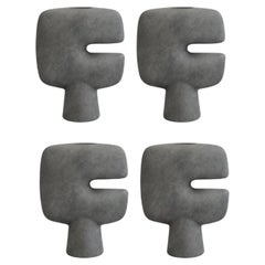 Set di 4 vasi tribali grigio scuro Mini di 101 Copenhagen