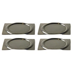Juego de 4 posavasos de latón oscurecido de Gentner Design