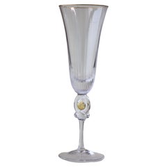 Ensemble de 4 flûtes à champagne DAUM Crystal