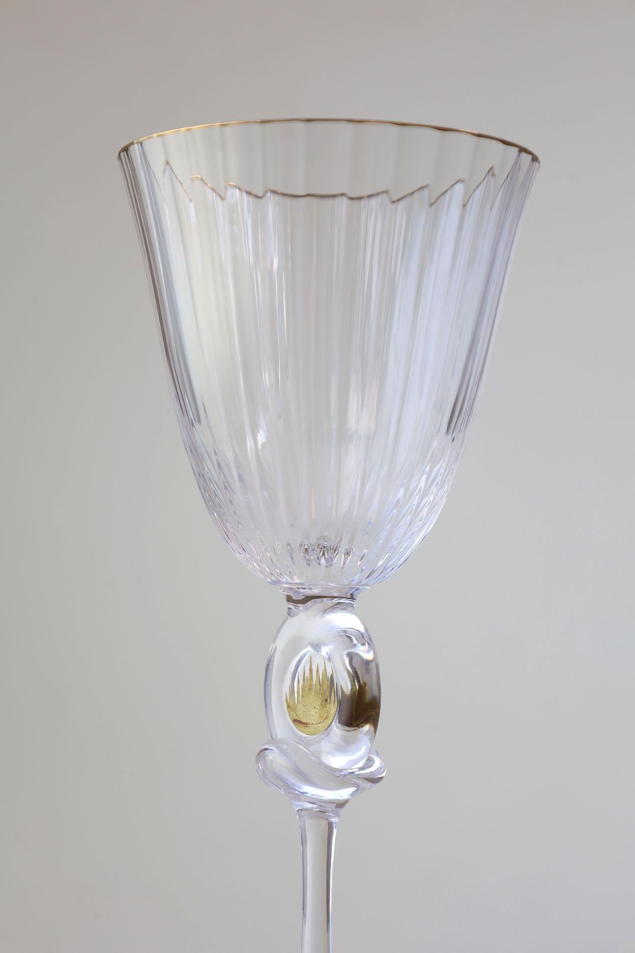 Set de 4 copas de vino de cristal DAUM en venta 1