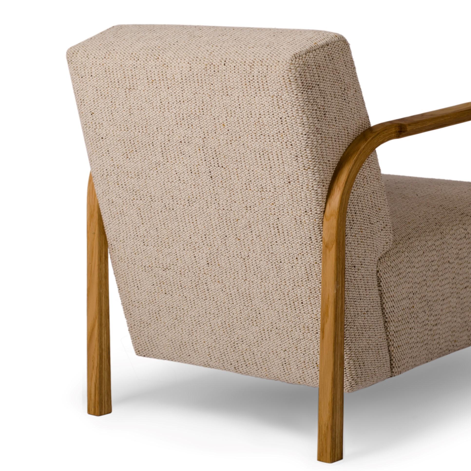 Altro Set di 4 poltrone ad arco in Oak e tessuto Daw/Mohair & McNutt di Design/One in vendita