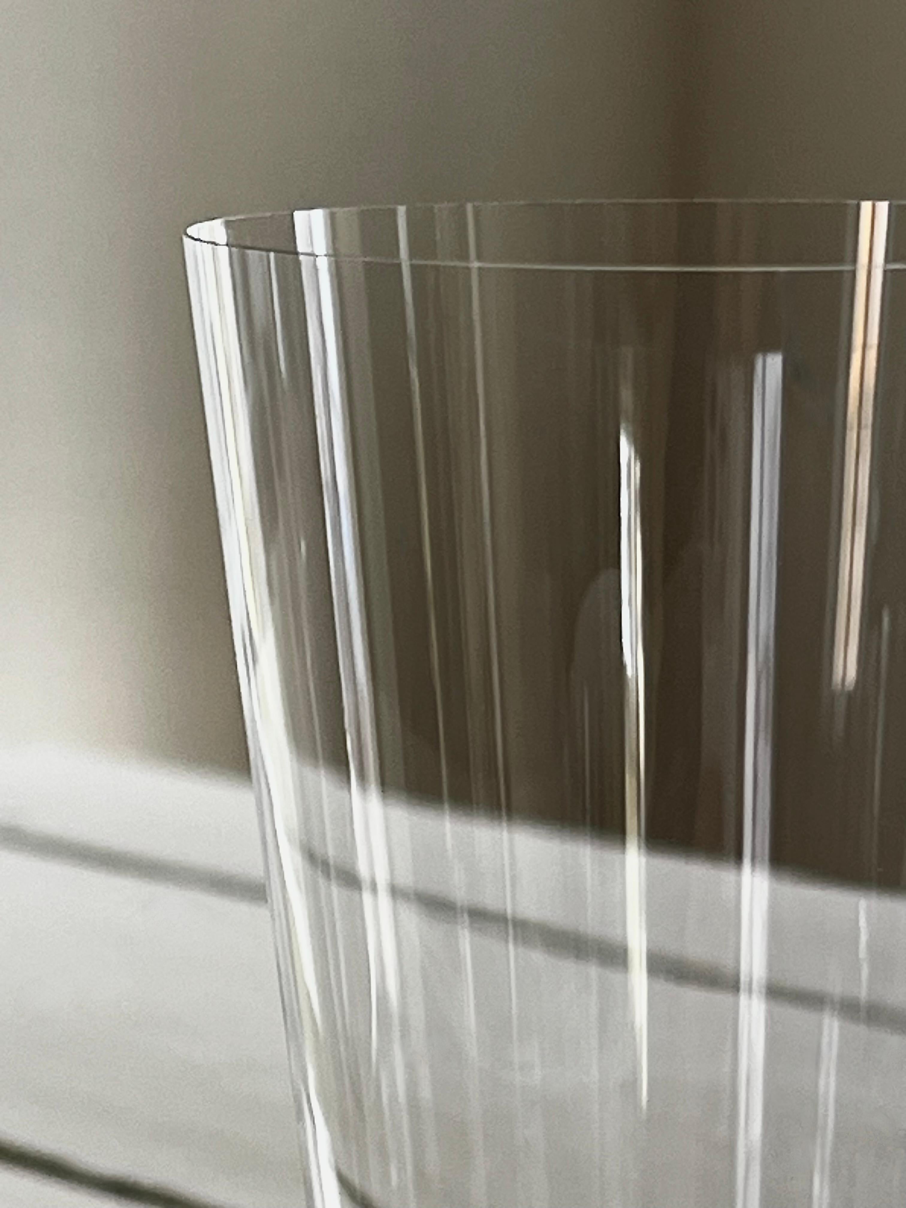 Américain Ensemble de 4 verres Pilsner en cristal simple de Deborah Ehrlich, soufflés à la main en Suède en vente