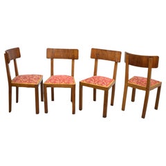 Vintage Set of 4 deco chairs, Italy, 1930s.