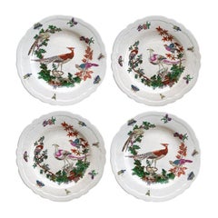 Vintage Set of 4 Decorative Hanging Bird Plates by JUWC, 1897