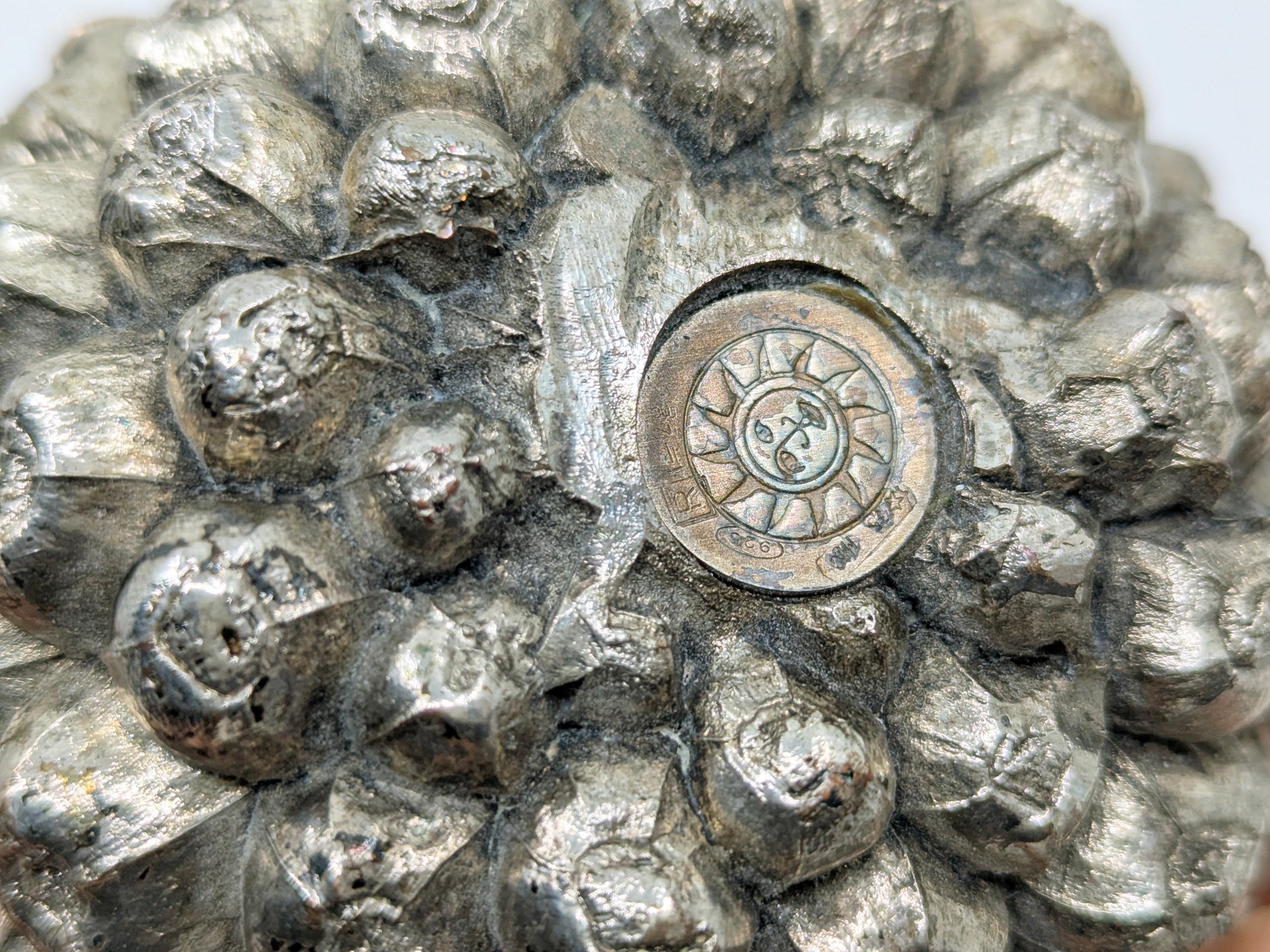 Italian Set of 4 decorative silver plated fruits made by Marcello Giorgio, 1970s For Sale