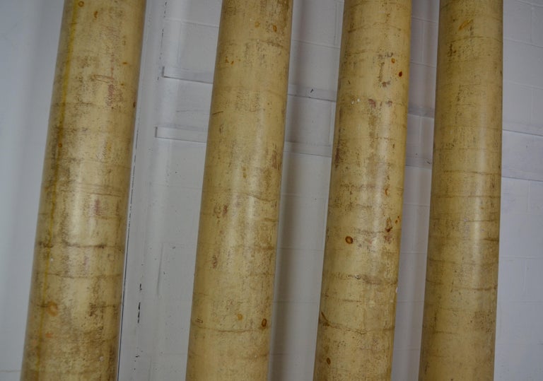 Set of 4 Decorative Wooden Pillars For Sale at 1stDibs