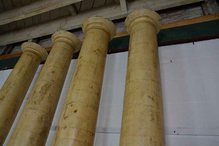 Set of 4 Decorative Wooden Pillars For Sale at 1stDibs