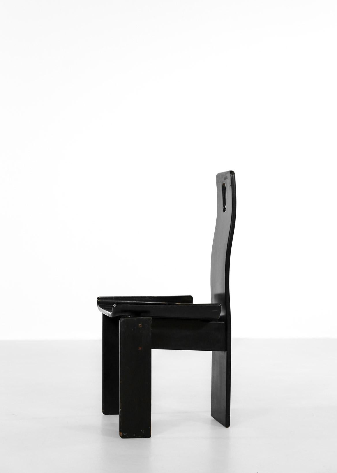 Set of 4 Design Chairs, Vico Magistretti Style 4
