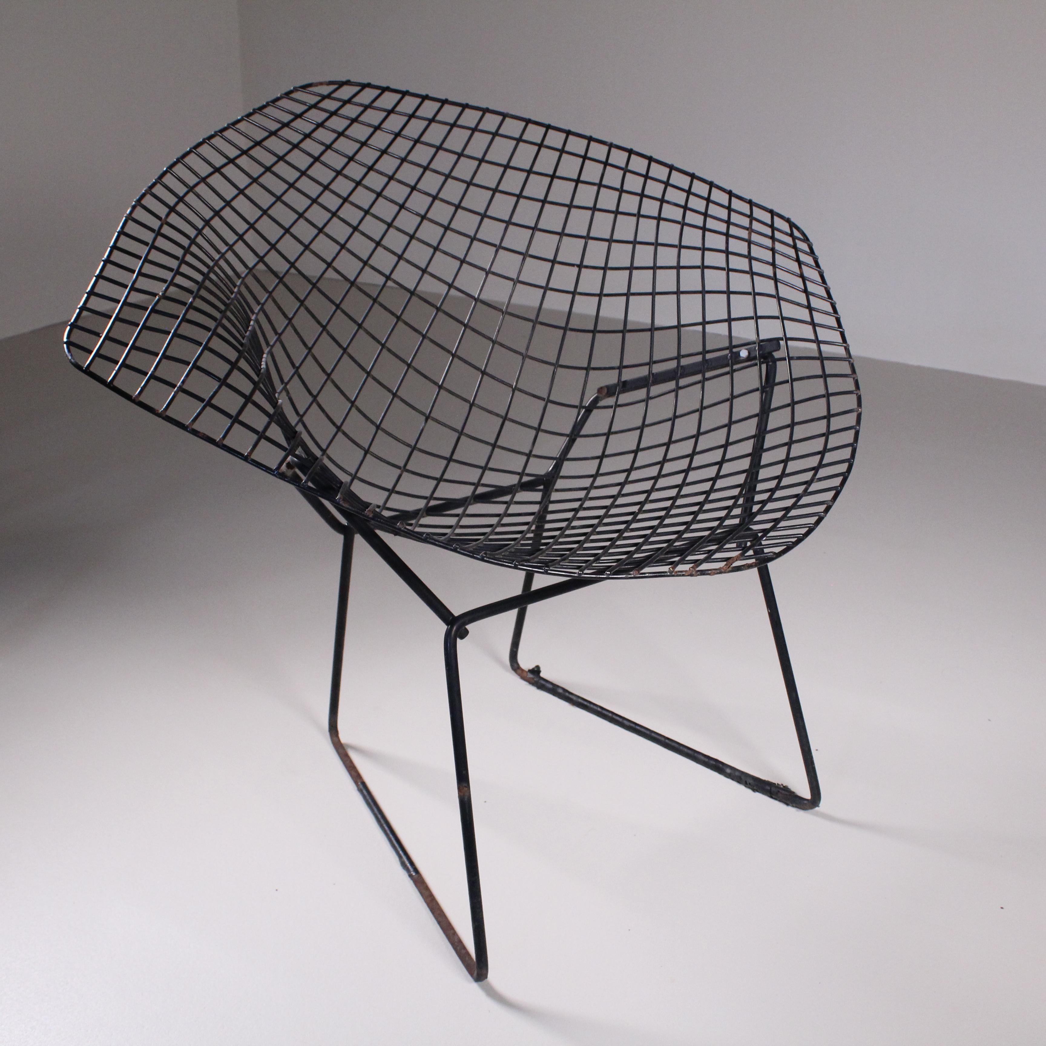 Set of 4 Diamond chairs, Harry Bertoia, Knoll International For Sale 5
