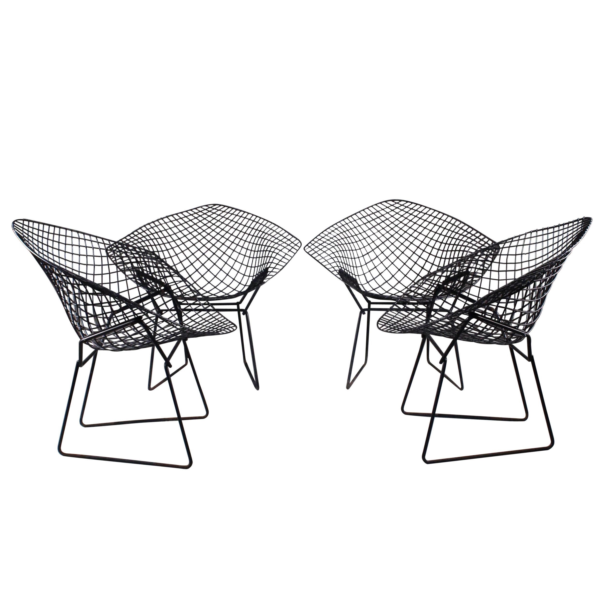 Set aus 4 Diamantstühlen, Harry Bertoia, Knoll International im Angebot