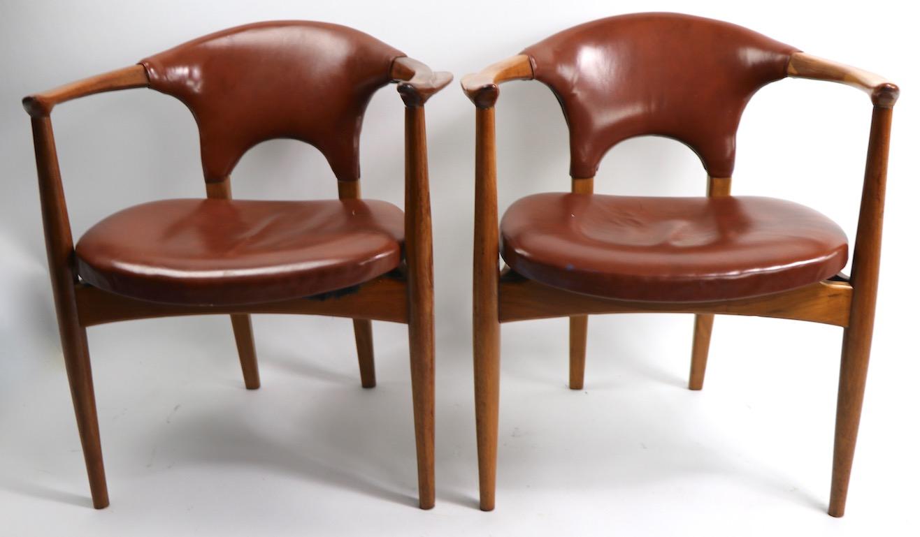 Set of 4 Dining Armchairs Attributed to Gunlocke 6