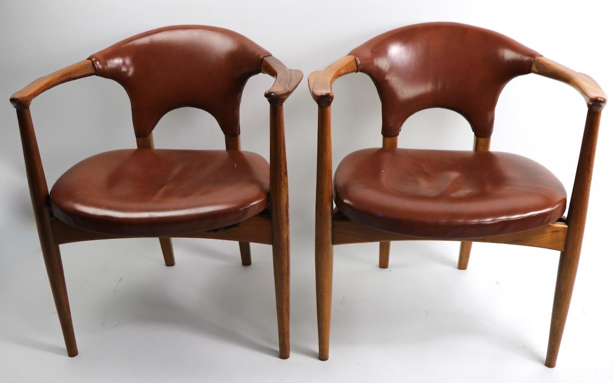 Set of 4 Dining Armchairs Attributed to Gunlocke 7