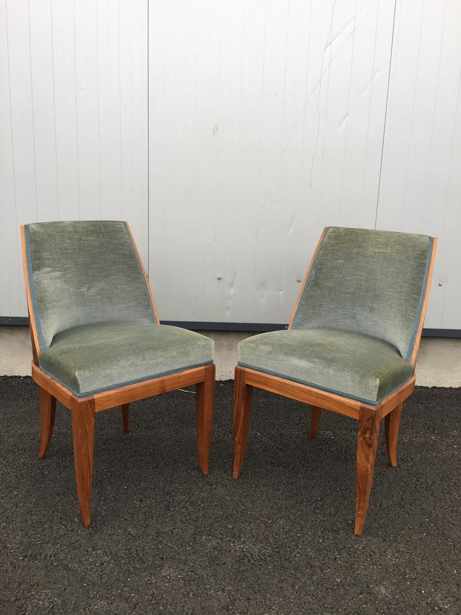 Set of 4 Dining Chairs and 2 Armchairs For Sale 3