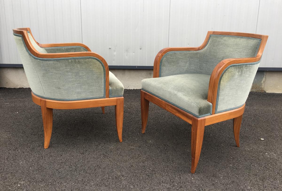 French Set of 4 Dining Chairs and 2 Armchairs For Sale