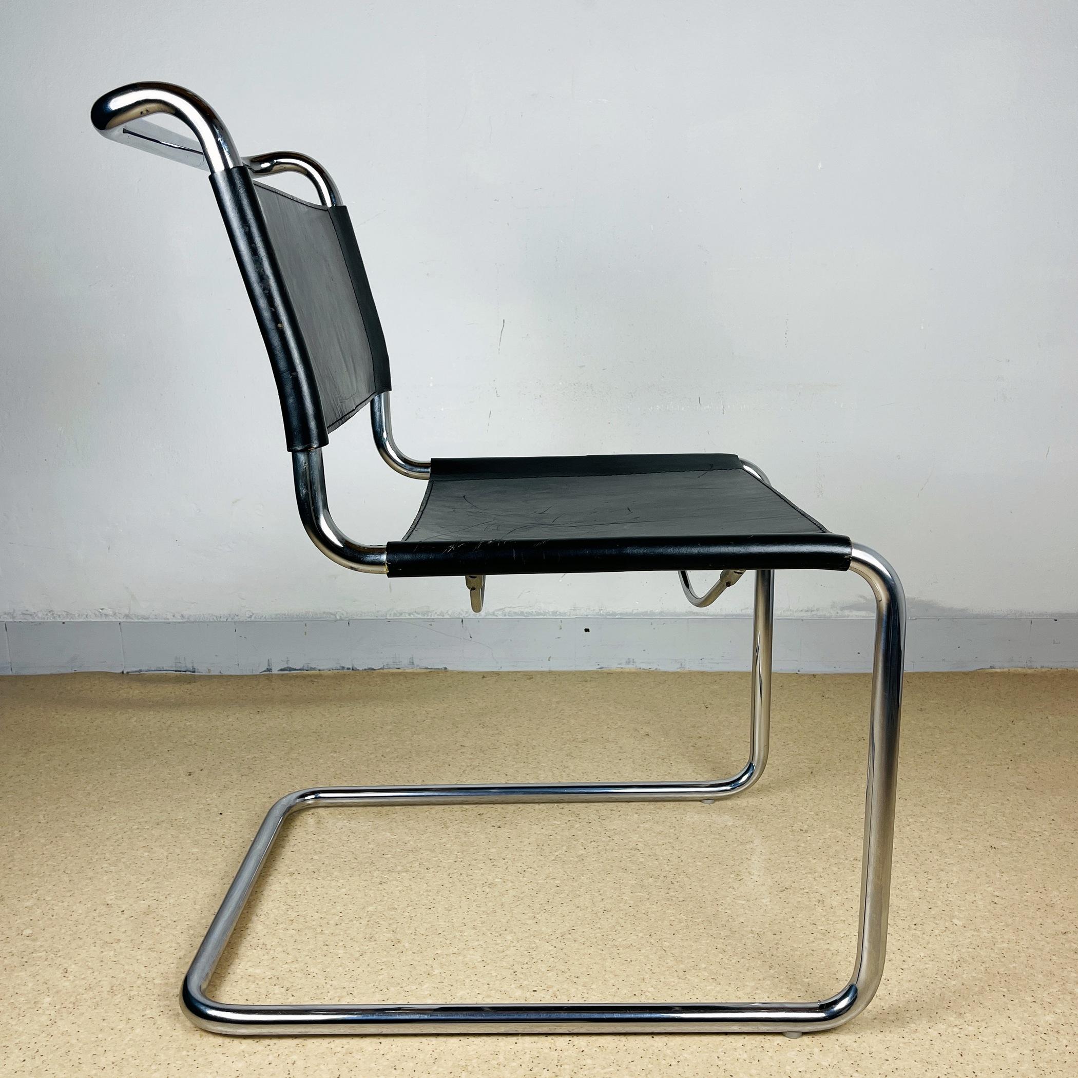 Set of 4 Dining Chairs B33 Design by Marcel Breuer, Italy 7
