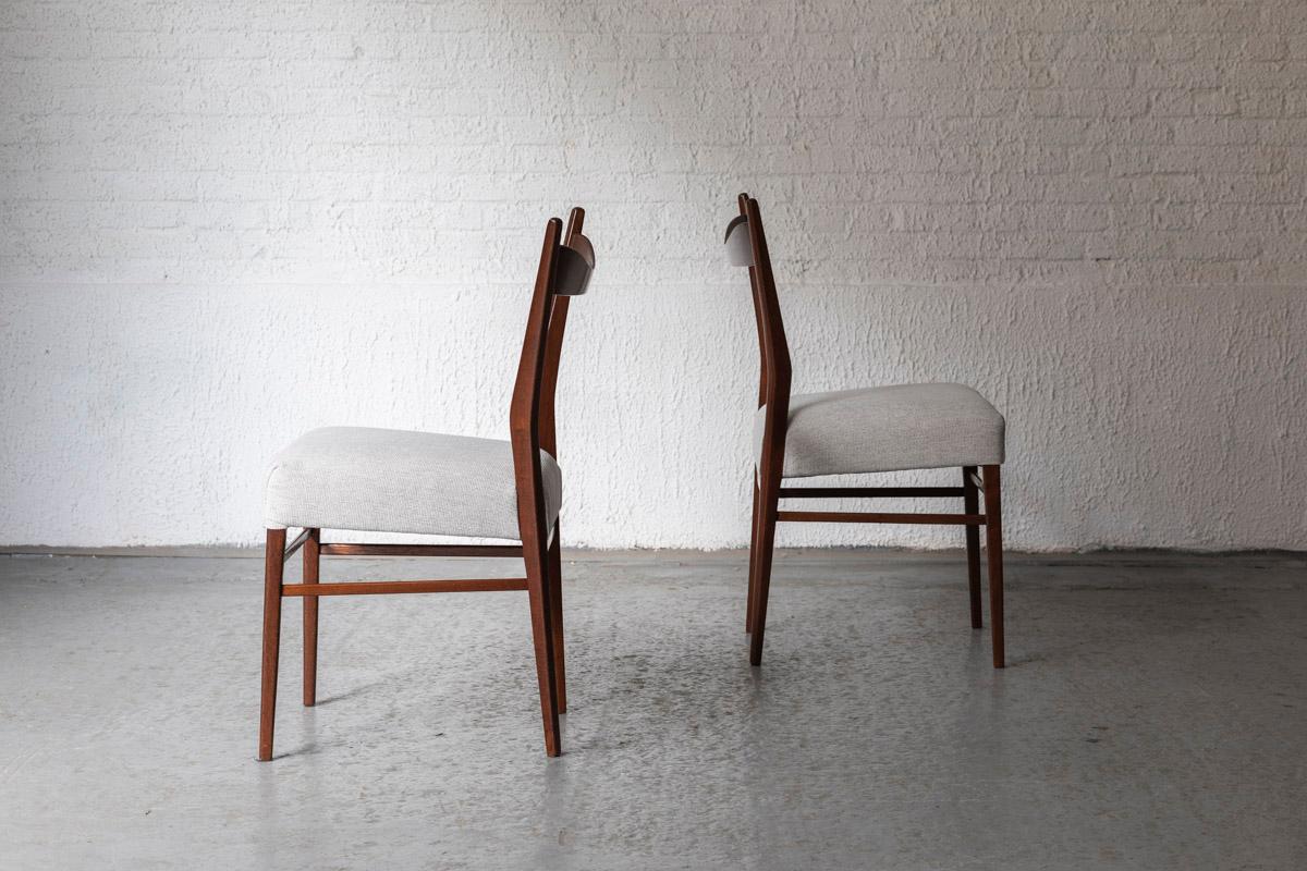 Set of 4 Dining Chairs, Belgian design, 1950s In Good Condition In Antwerpen, BE