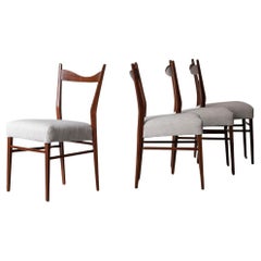 Ensemble de 4 chaises de salle à manger, design belge, années 1950