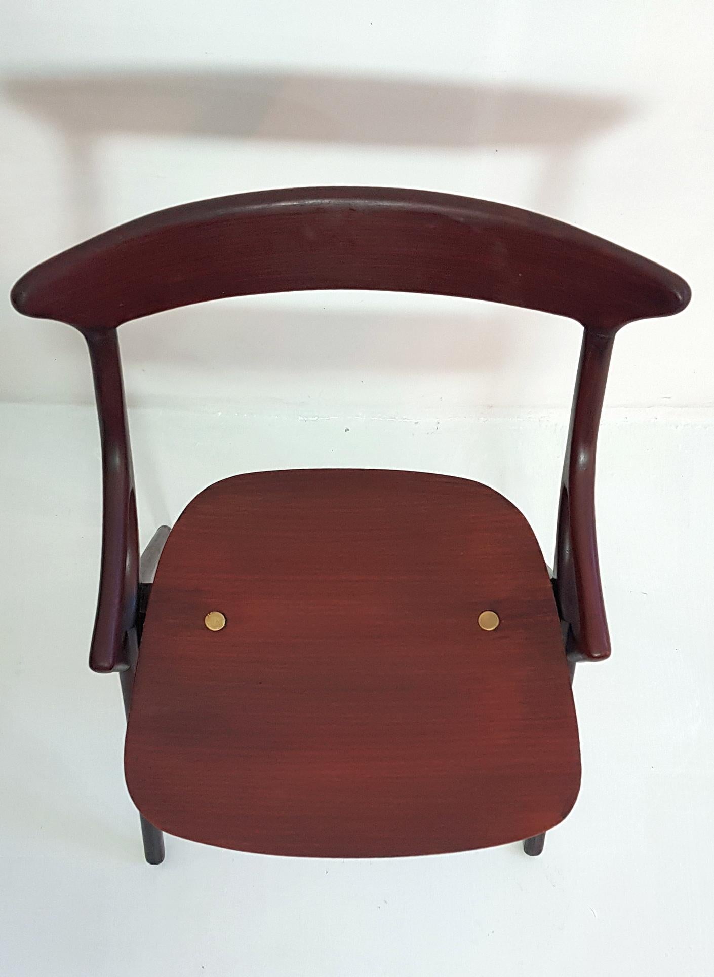 Set di 4 sedie da pranzo di Arne Hovmand-Olsen per Mogens Kold, Danimarca, 1959 In condizioni buone in vendita a Albano Laziale, Rome/Lazio