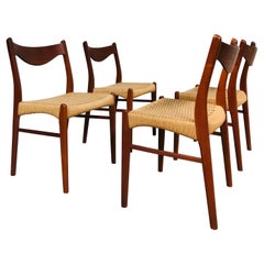 Set of 4 Dining Chairs by Arne Wahl Iversen for Glyngøre Stolefabrik, Danish