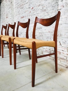 Set of 4 Dining Chairs by Arne Wahl Iversen for Glyngøre Stolefabrik, Danish