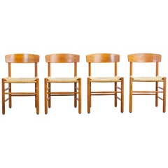 Set of 4 Dining Chairs by Børge Mogensen, Model J39