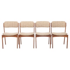 Ensemble de 4 chaises de salle à manger par Erik Buch pour O.D. Mobler, Danemark, années 1960