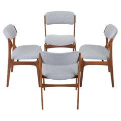 Set of 4 dining chairs by Erik Buch for Odense Maskinnedkeri, Denmark 1960s