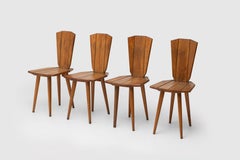 Set of 4 Dining Chairs by Franciszek Aplewicz, Poland, 1960s