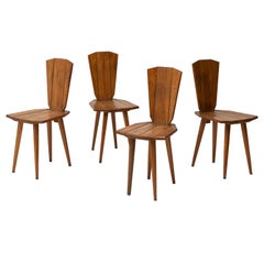 Used Set of 4 Dining Chairs by Franciszek Aplewicz, Poland, 1960s