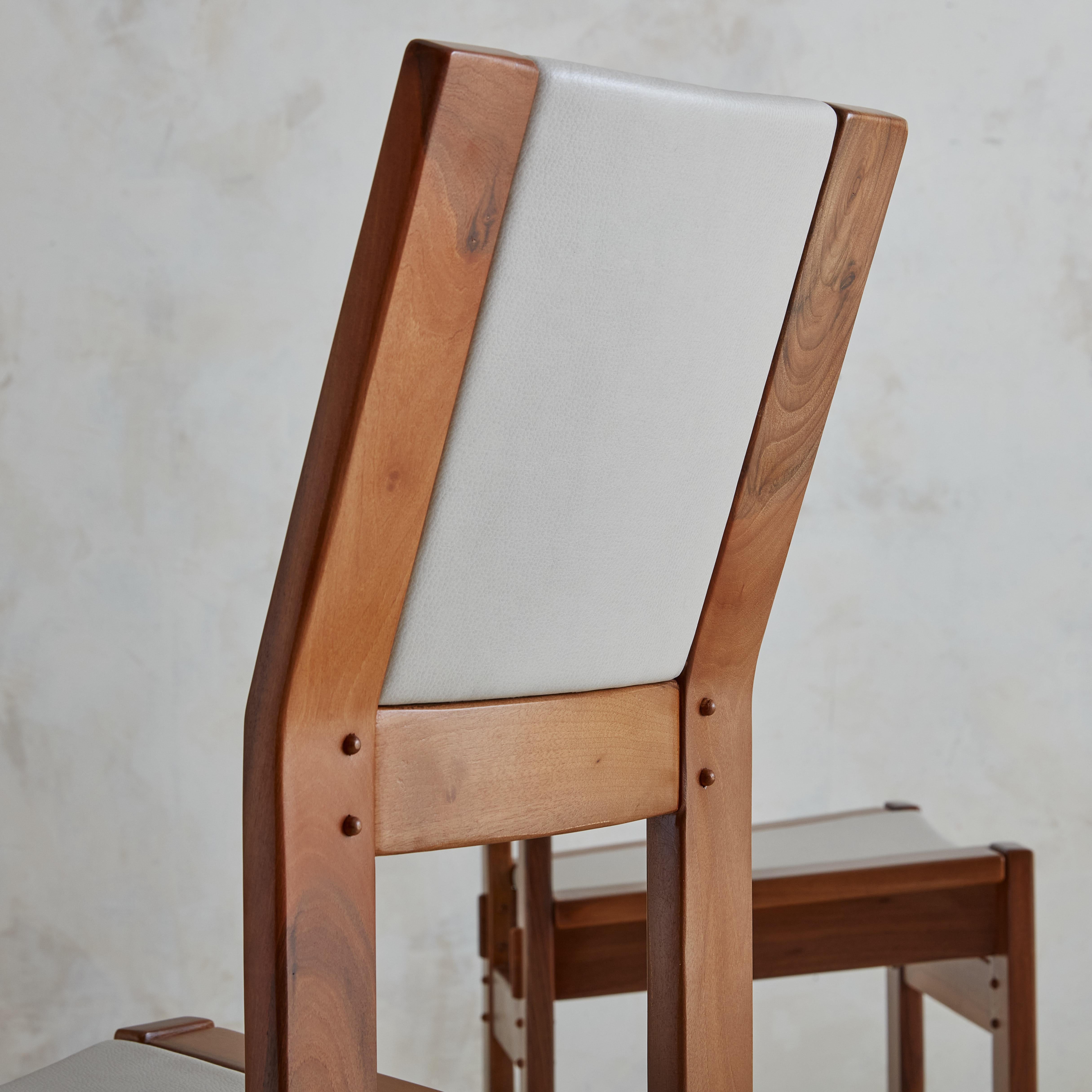 Set of 4 Dining Chairs by Giuseppi Rivadossi for Officina Rivadossi, Italy 1980s For Sale 4