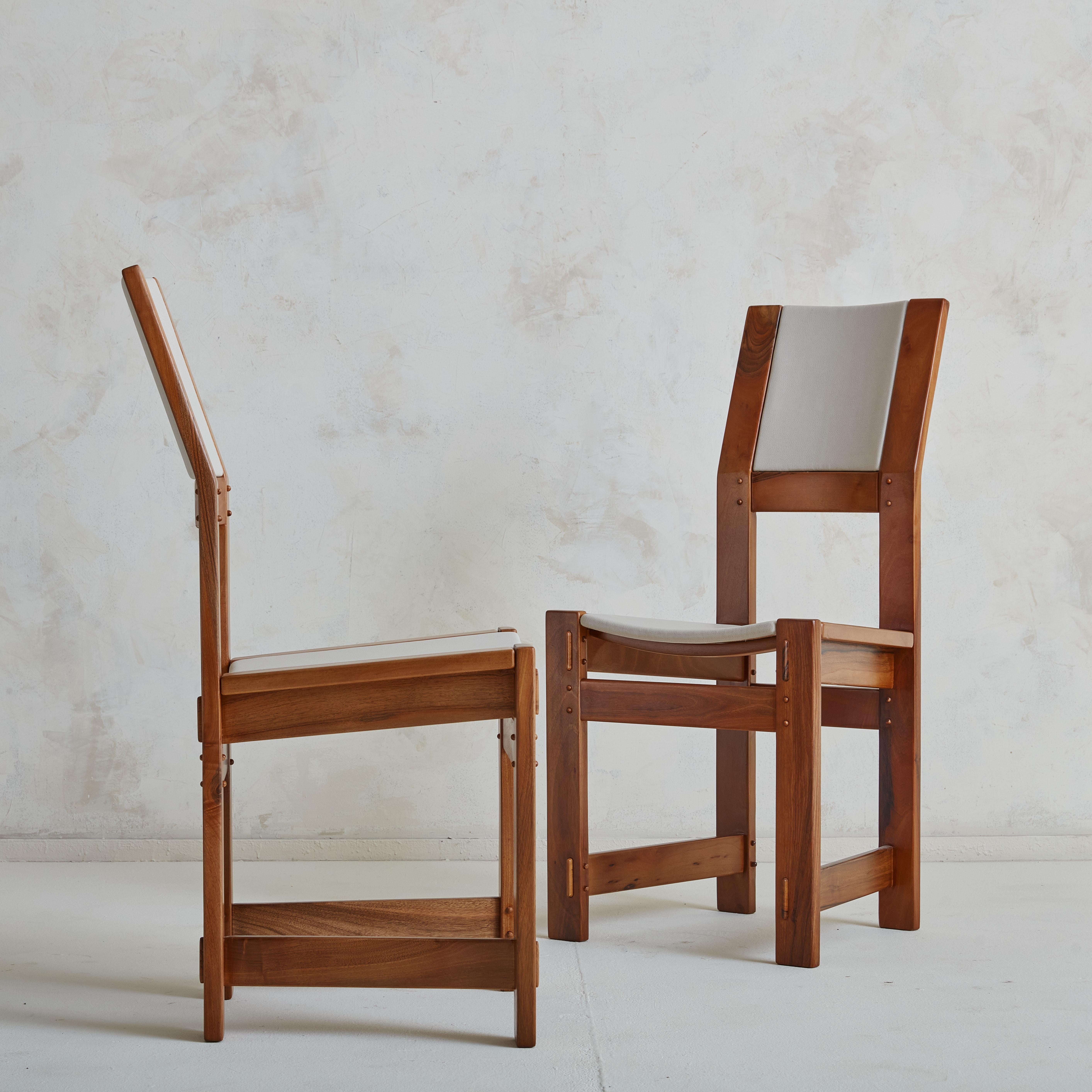 Italian Set of 4 Dining Chairs by Giuseppi Rivadossi for Officina Rivadossi, Italy 1980s For Sale