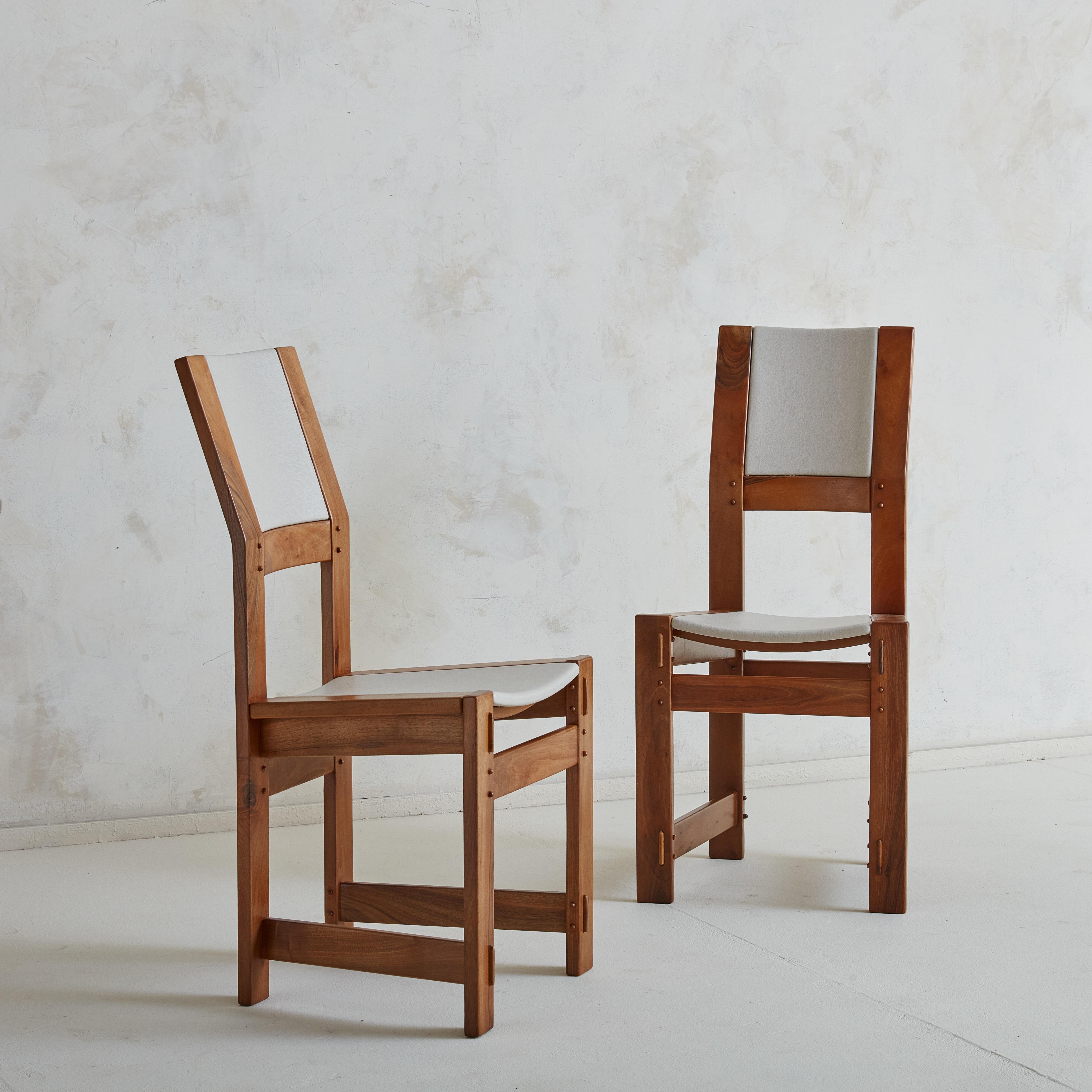 Set of 4 Dining Chairs by Giuseppi Rivadossi for Officina Rivadossi, Italy 1980s In Good Condition For Sale In Chicago, IL