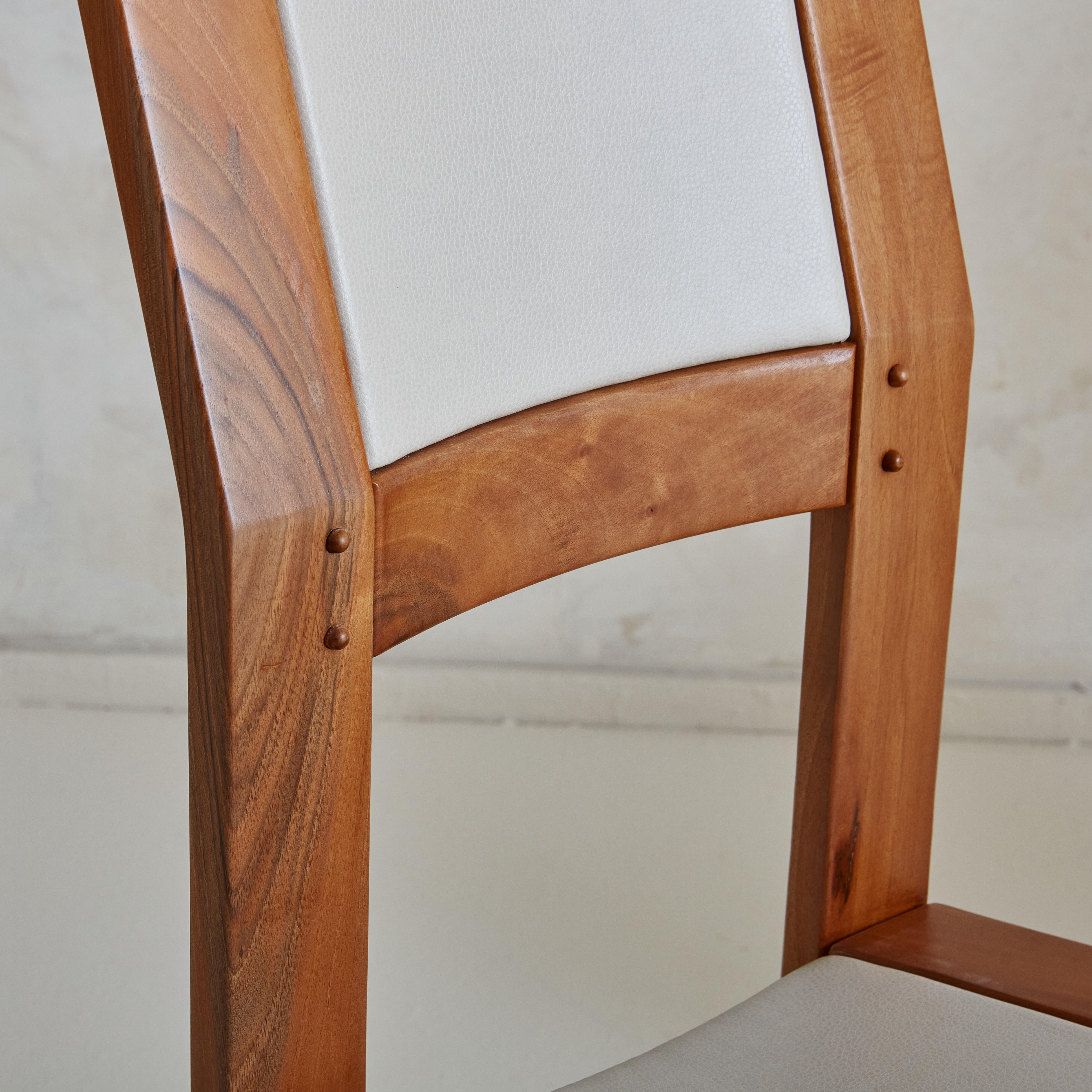 Late 20th Century Set of 4 Dining Chairs by Giuseppi Rivadossi for Officina Rivadossi, Italy 1980s For Sale