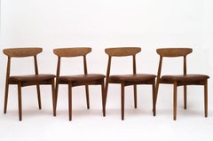 Set of 4 Dining Chairs by Harry Østergaard, Denmark, 1950s