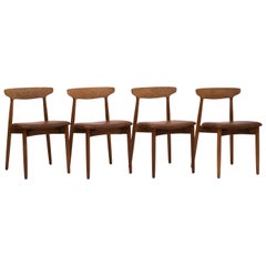 Set of 4 Dining Chairs by Harry Østergaard, Denmark, 1950s