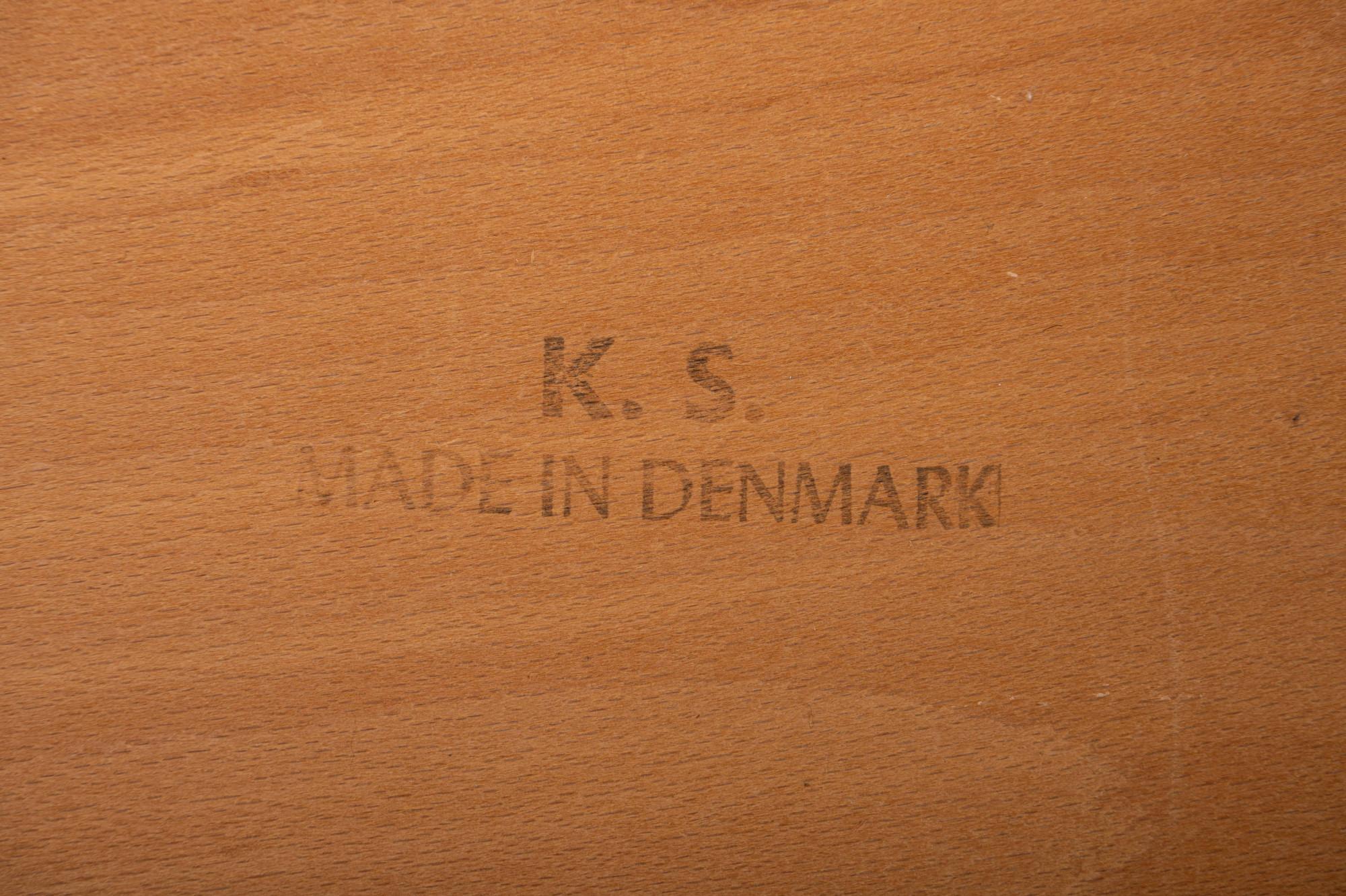 Set of 4 Dining Chairs by Henning Kjaernulf for Ks Mobler, Denmark, 1960s 7