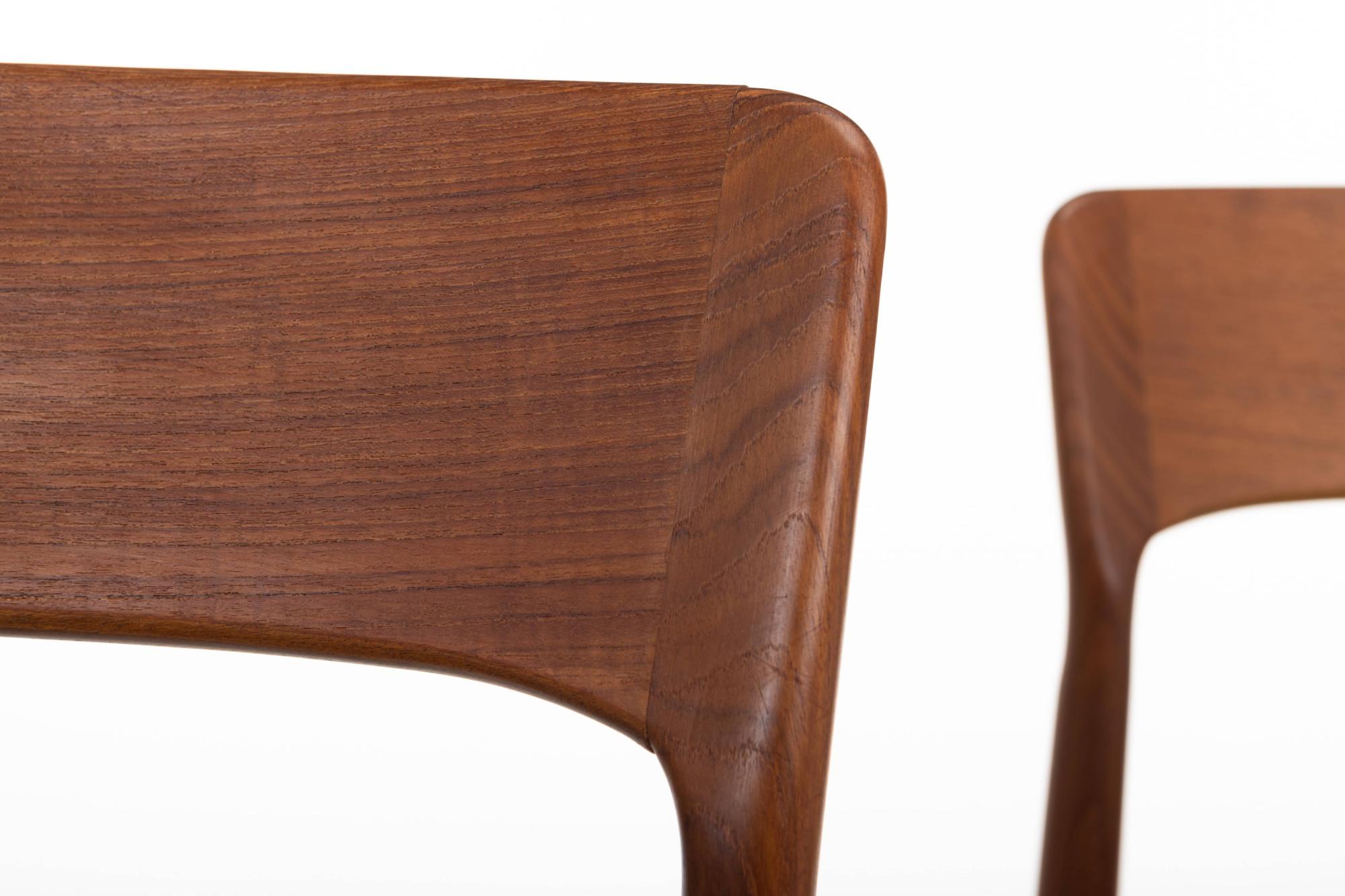 Set of 4 Dining Chairs by Henning Kjaernulf for Ks Mobler, Denmark, 1960s In Good Condition In Ranst, VAN