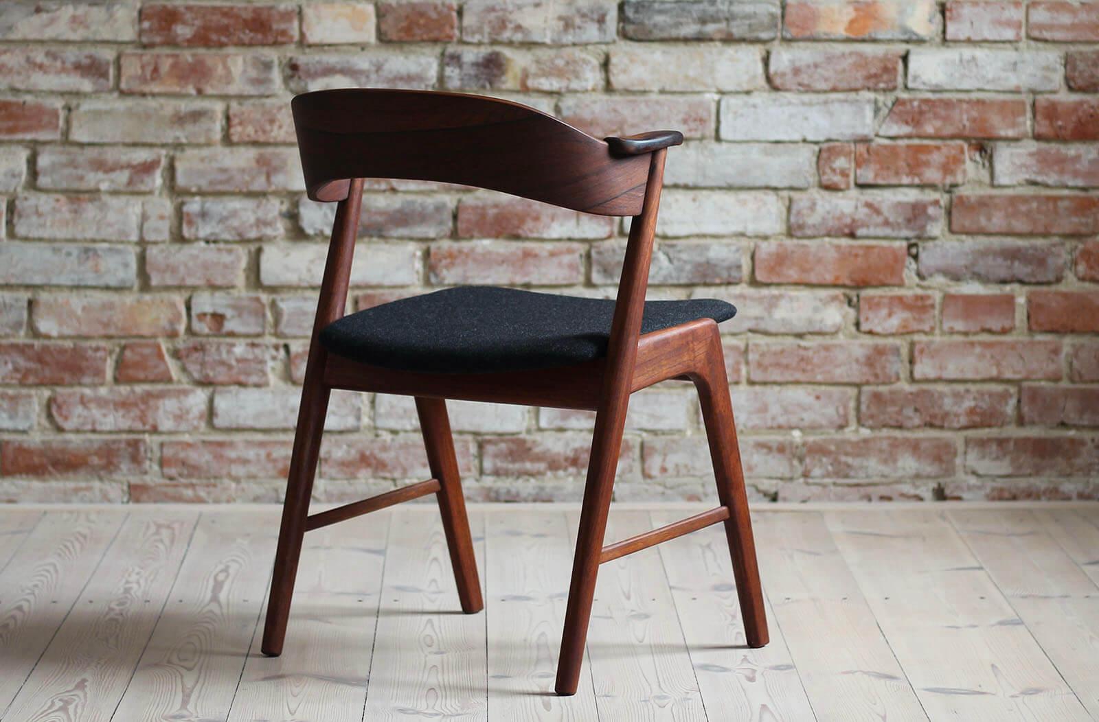 Set of 4 Dining Chairs in Kai Kristiansen Style, 1960s, Fully Renovated 3