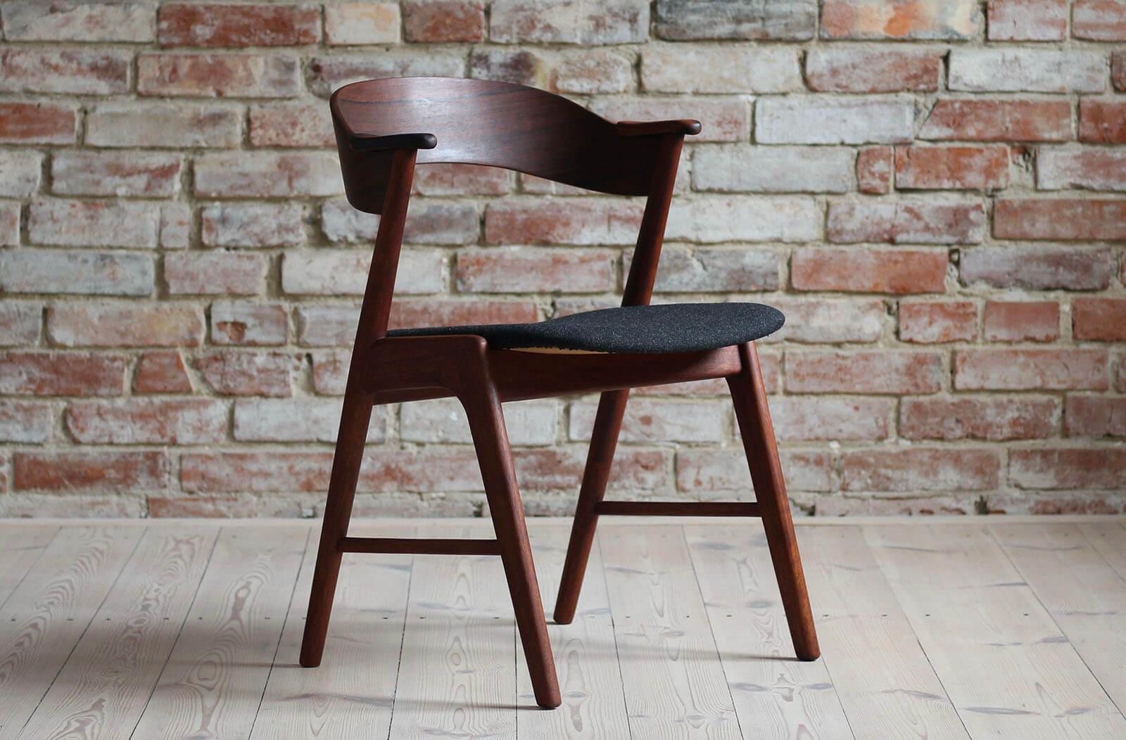 Set of 4 Dining Chairs in Kai Kristiansen Style, 1960s, Fully Renovated 1