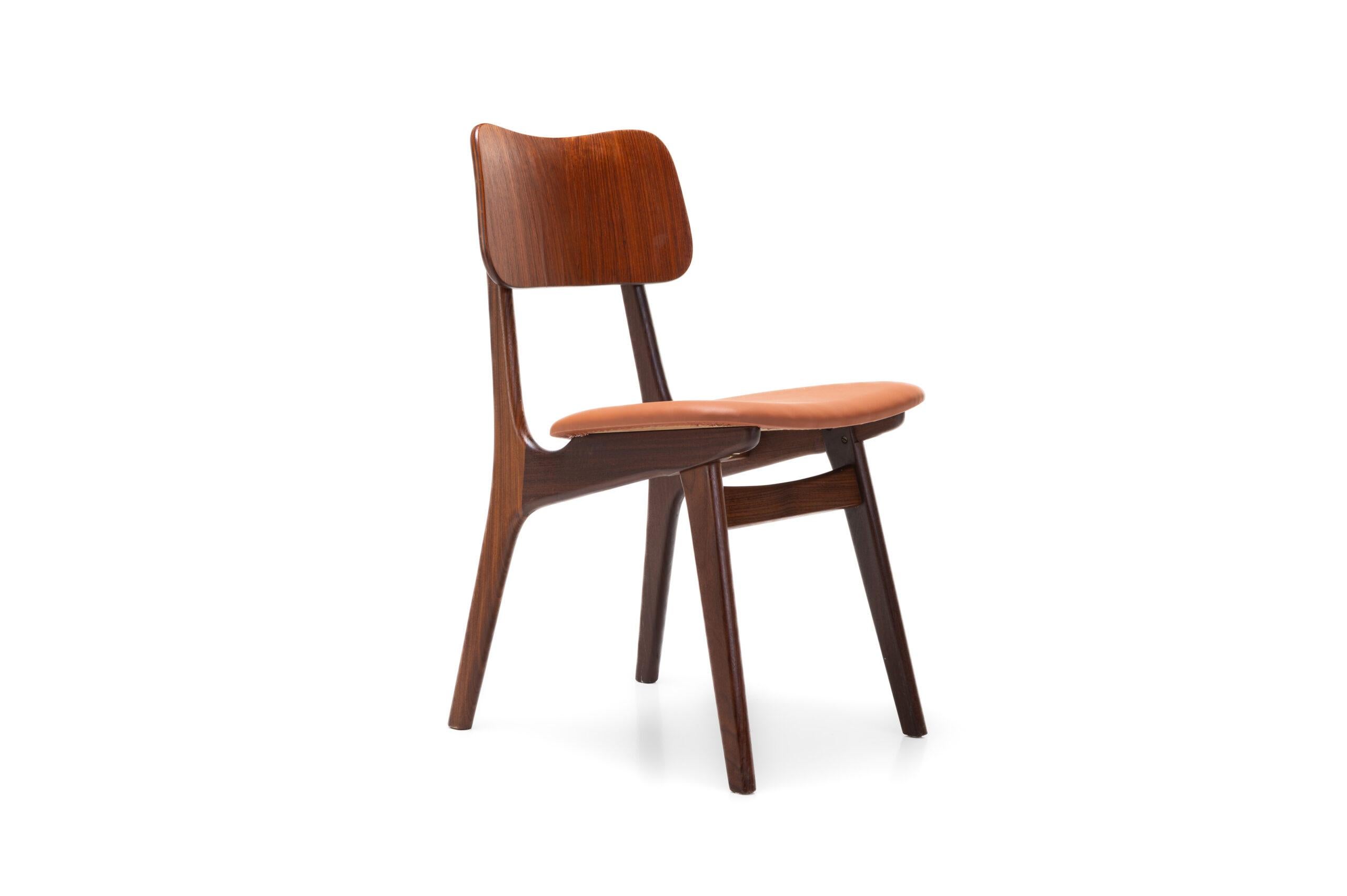 Set of 4 Dining Chairs by Louis van Teeffelen for Wébé, The Netherlands In Good Condition In Ranst, VAN