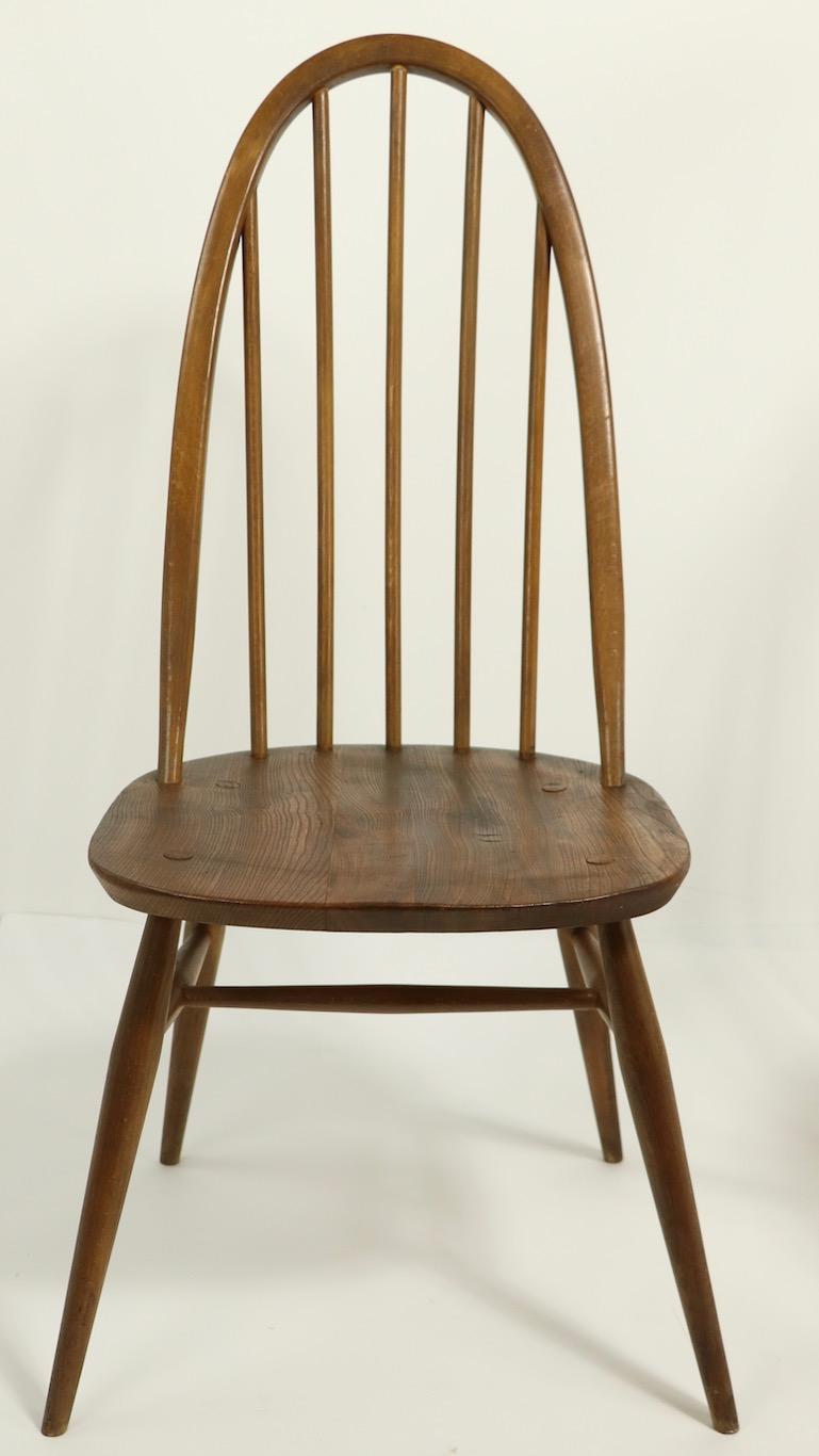 Beech Set of 4 Dining Chairs by Lucien Ercolani for Ercol, England