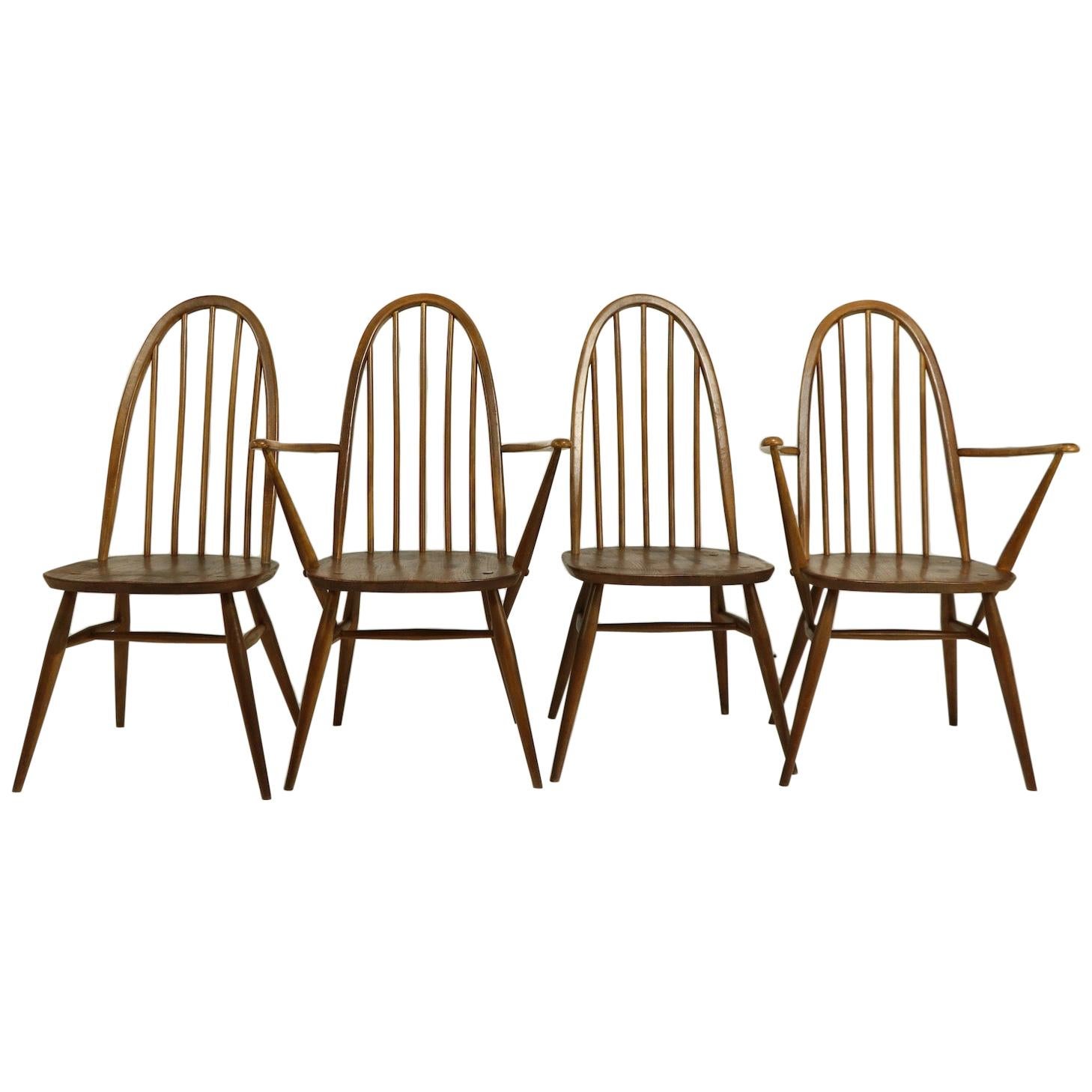 Set of 4 Dining Chairs by Lucien Ercolani for Ercol, England
