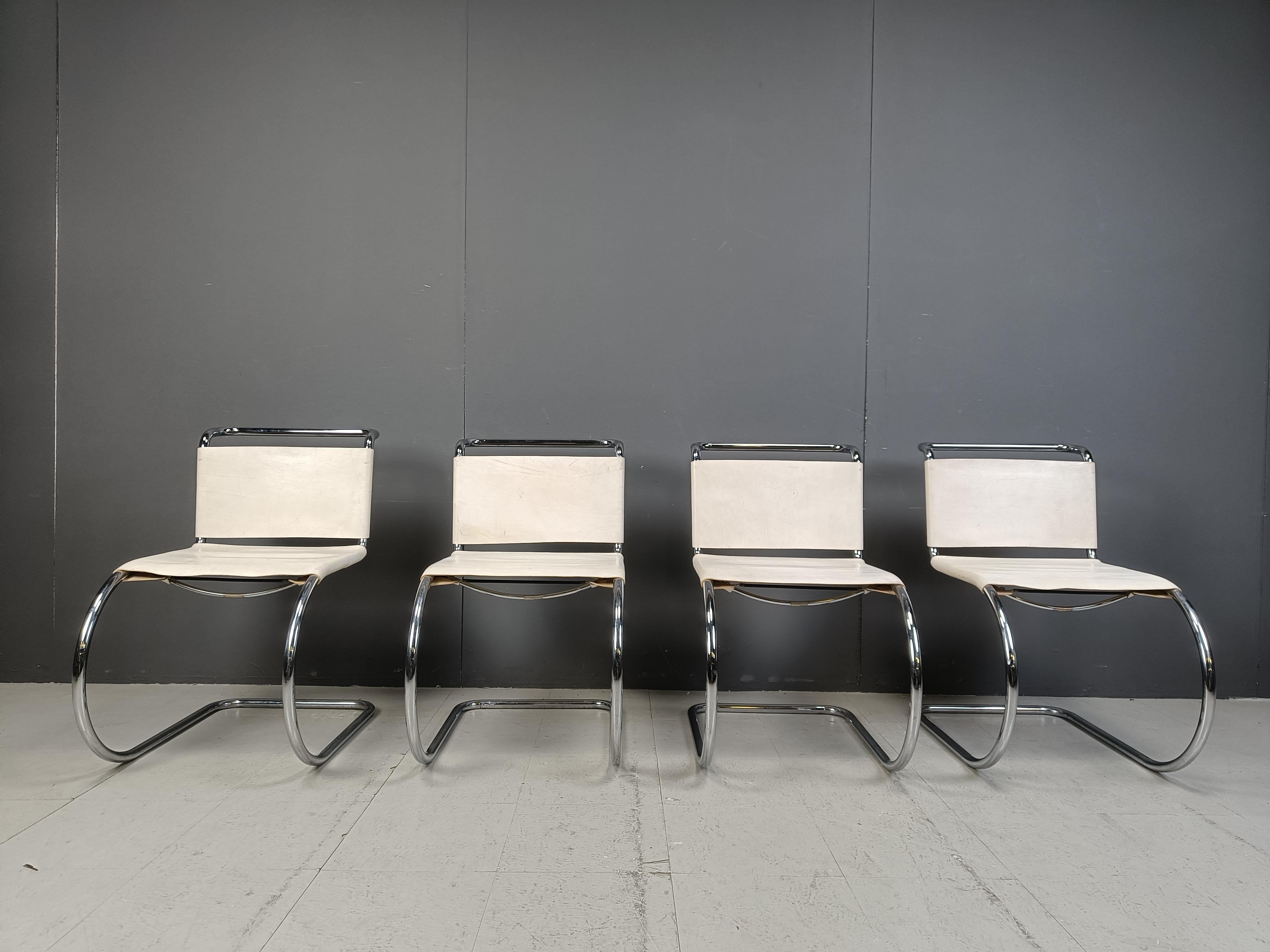 Late 20th Century Set of 4 dining chairs by Mies van der Rohe for Knoll International, 1970s