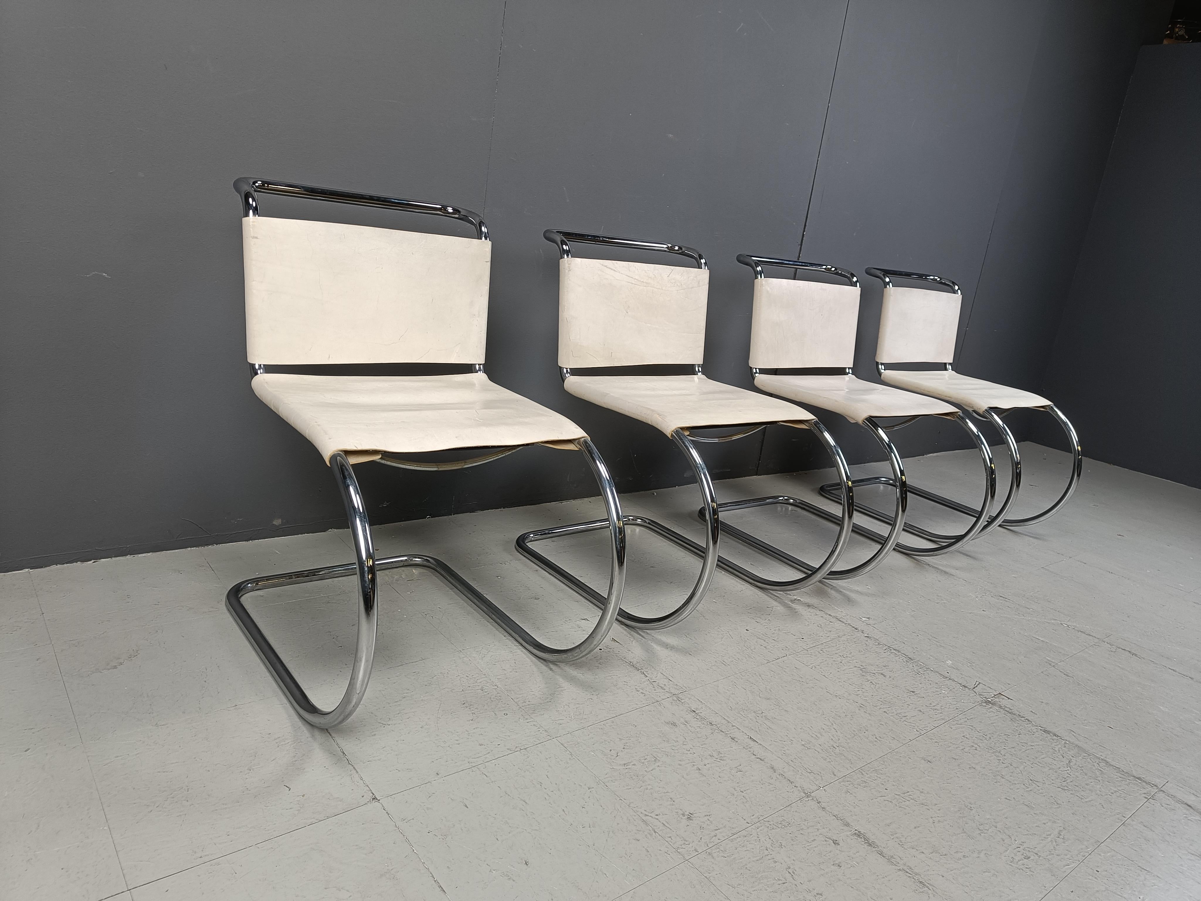Set of 4 dining chairs by Mies van der Rohe for Knoll International, 1970s 2