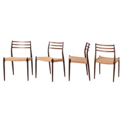 Set of 4 Dining Chairs by Niels Otto Møller, Denmark, 1960s, Model 78