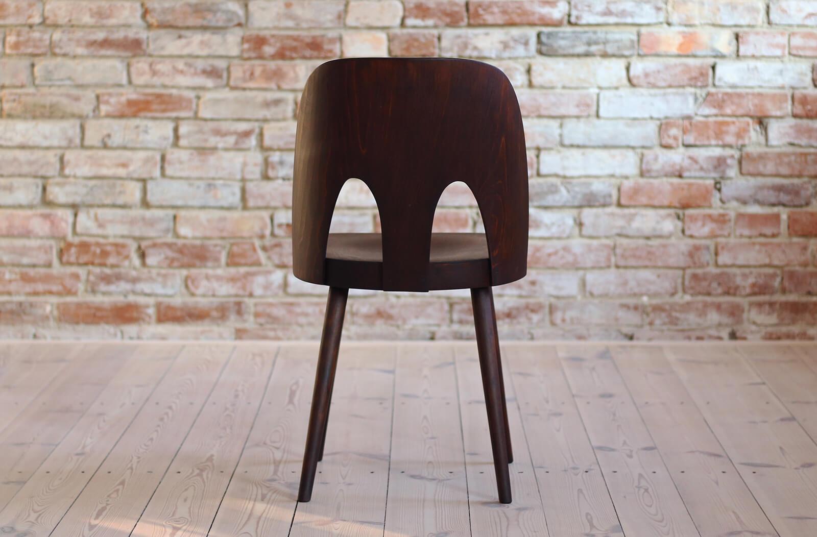 Set of 4 Dining Chairs by Oswald Haerdtl, Beech Veneer, Oil Finish, Midcentury For Sale 3