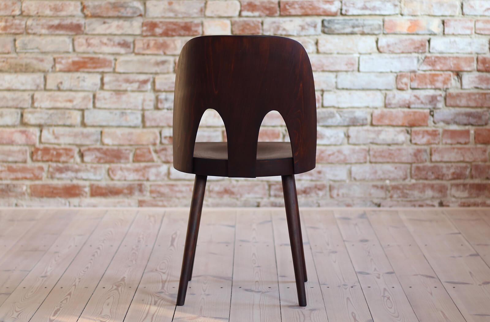 Set of 4 Dining Chairs by Oswald Haerdtl, Beech Veneer, Oil Finish, Midcentury For Sale 4