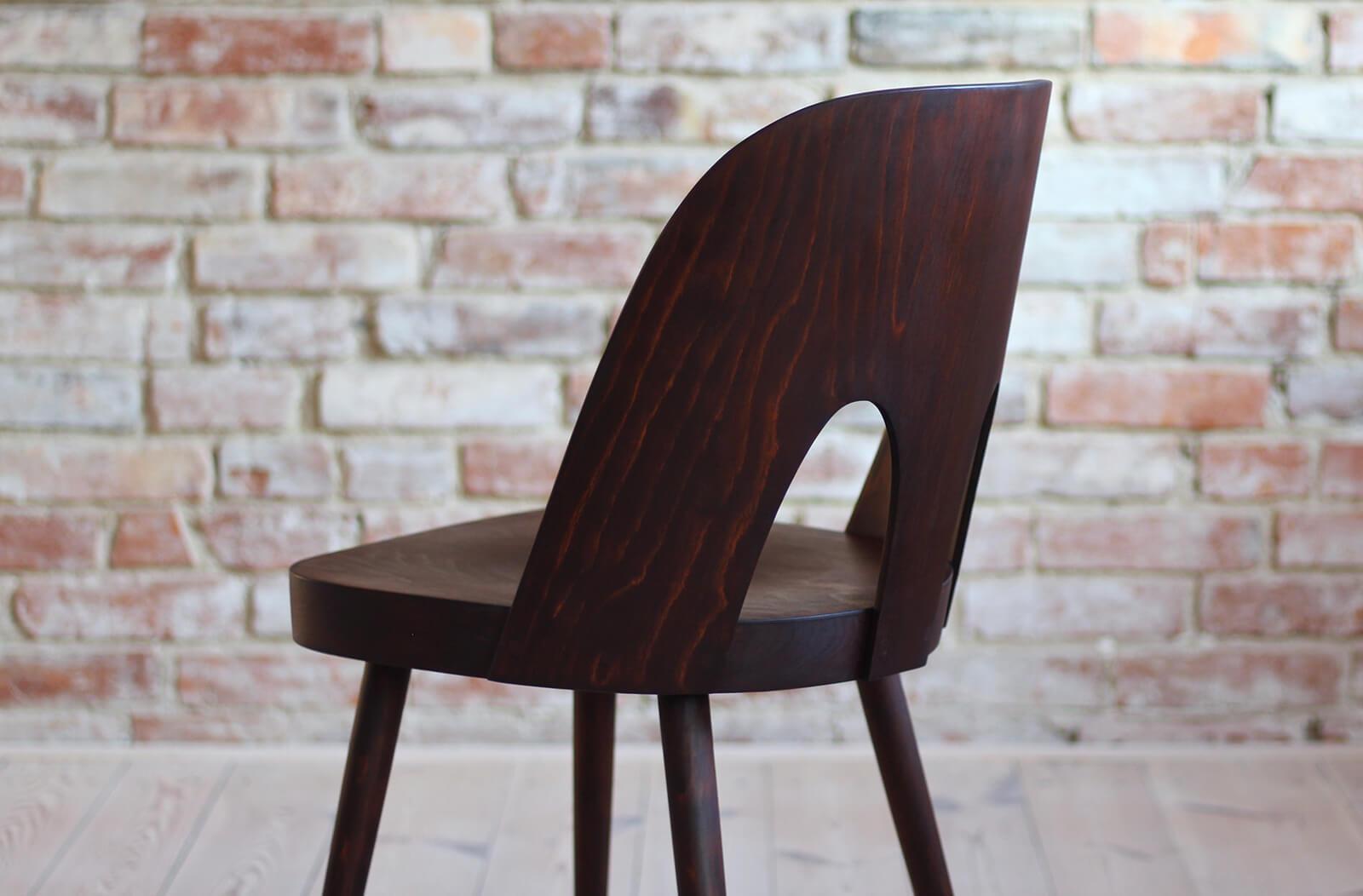 Set of 4 Dining Chairs by Oswald Haerdtl, Beech Veneer, Oil Finish, Midcentury For Sale 8